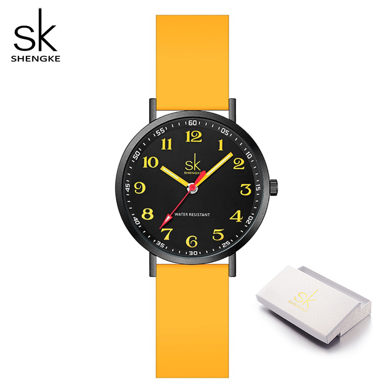 Silicone Band Women - Shengke-女性用シリコンストラップ腕時計,クォーツ腕時計,オリジナルの女性用時計,新しい時計,ファッショナブル