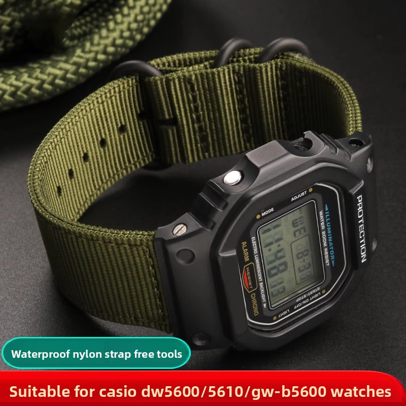 Casio Watch G-Shock Dw-5600 - ナイロン時計ストラップカシオ G-ショック DW-5600 GW-B5600 GM-5600 GM110