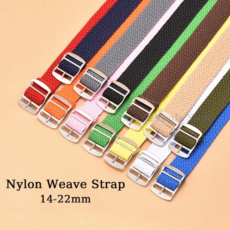 Nato Strap Nylon - ナイロン織り時計ストラップ Perlon 時計バンドリストバンド女性男性ブレスレット時計アクセサリー 14 ミリメートル 16