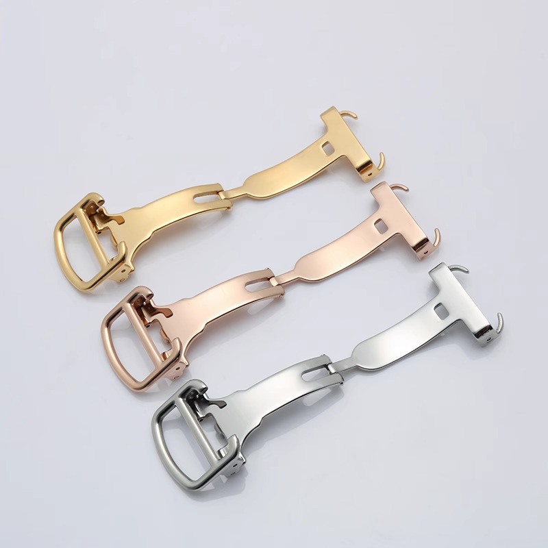 Cartier Watch Ballon Bleu - ステンレス鋼の時計バックル,折りたたみ式,12mm, 14mm, 16mm, 18mm, 20mm,シルバー,ピンクゴールド