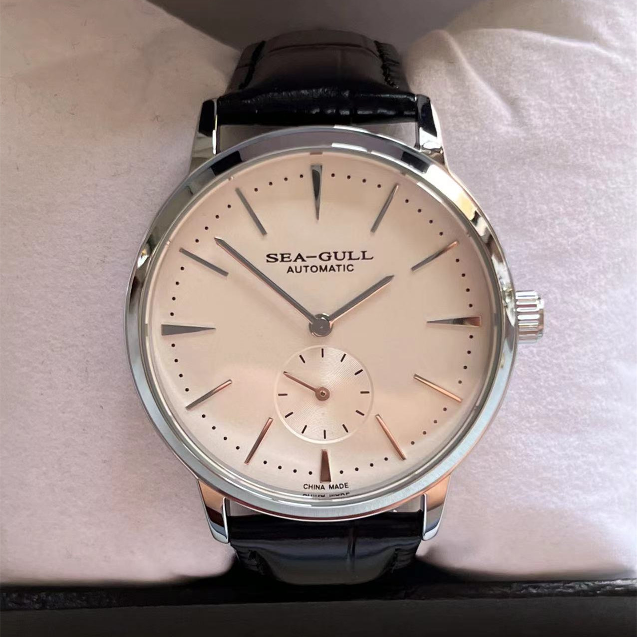 Seiko Watch Presage - 40 ミリメートル男性機械式腕時計カモメ ST3600 ムーブメント焼き付けブルー針カジュアルドレスマイクロローターウォッチドロップシッピング
