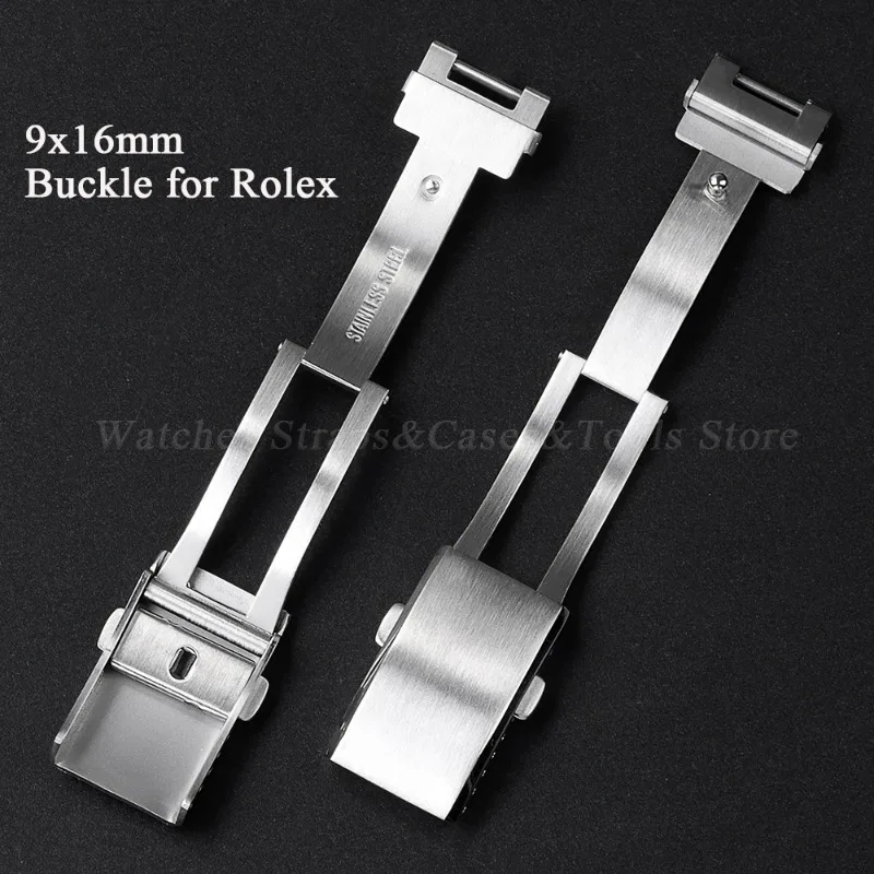 Rolex Watch Submariner - 男性用の頑丈なステンレス鋼のバックル,金属製の折りたたみ式留め金,デイトナ,潜水艦,豪華な配置,時計ボタン,9x16mm