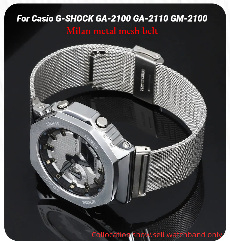 Casio Watch G-Shock Dw-5600 - ミラノメタルメッシュベルトカシオ G-SHOCK 腕時計 GM-2100 GA-2100 GA-2110