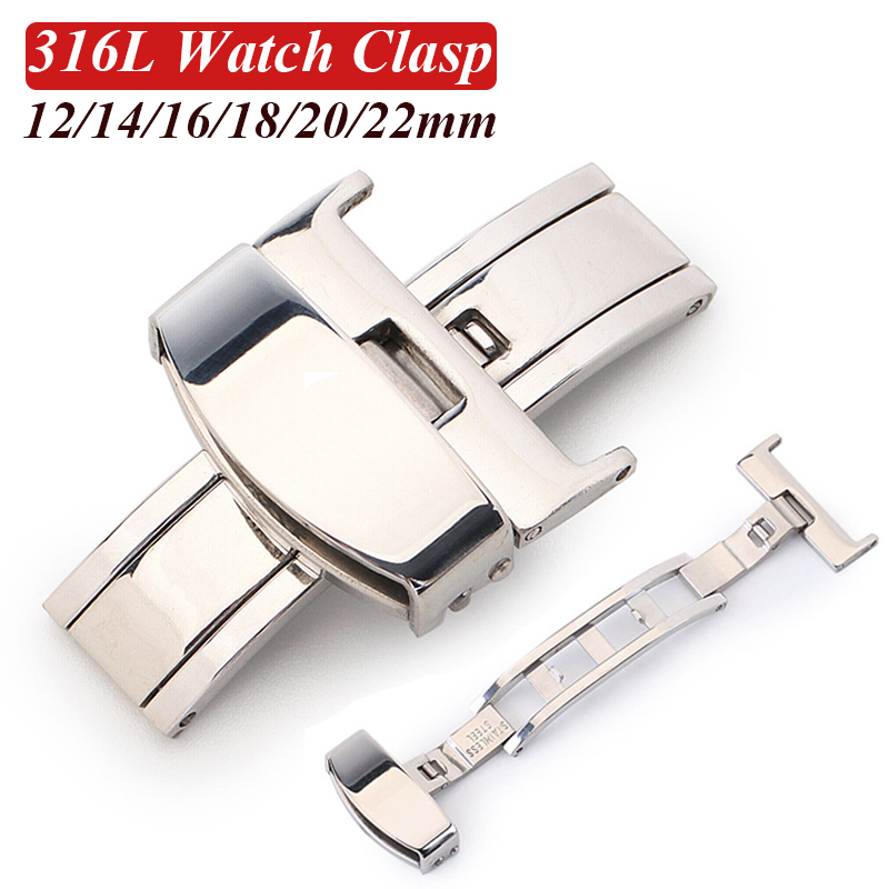 316L ステンレス鋼バタフライバックル時計バンドポリッシュ - Butterfly Clasp Deployant のレビューと価格