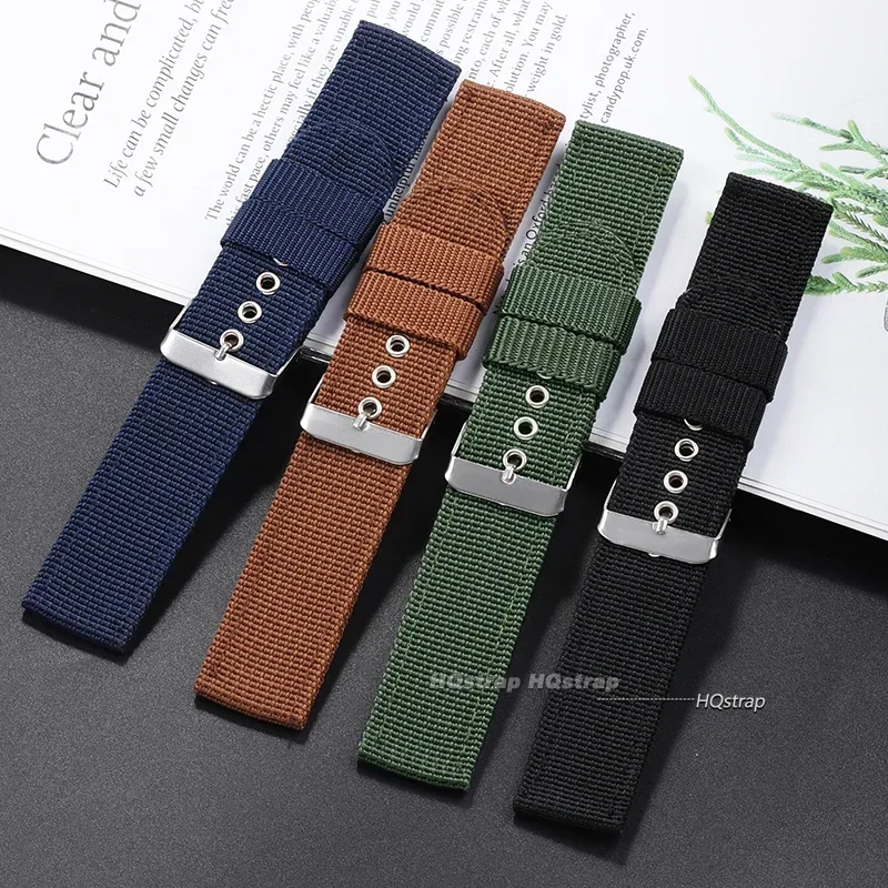 ナイロン時計ストラップブラウングリーンブラックバンドミリタリ - Nato Strap Nylon のレビューと価格