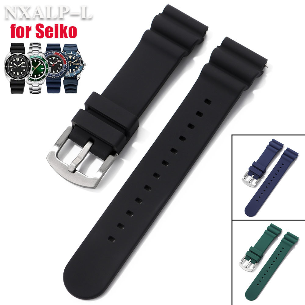 20 ミリメートル 22 ミリメートルシリコン時計バンドセイ - Seiko Watch 5 Sports のレビューと価格