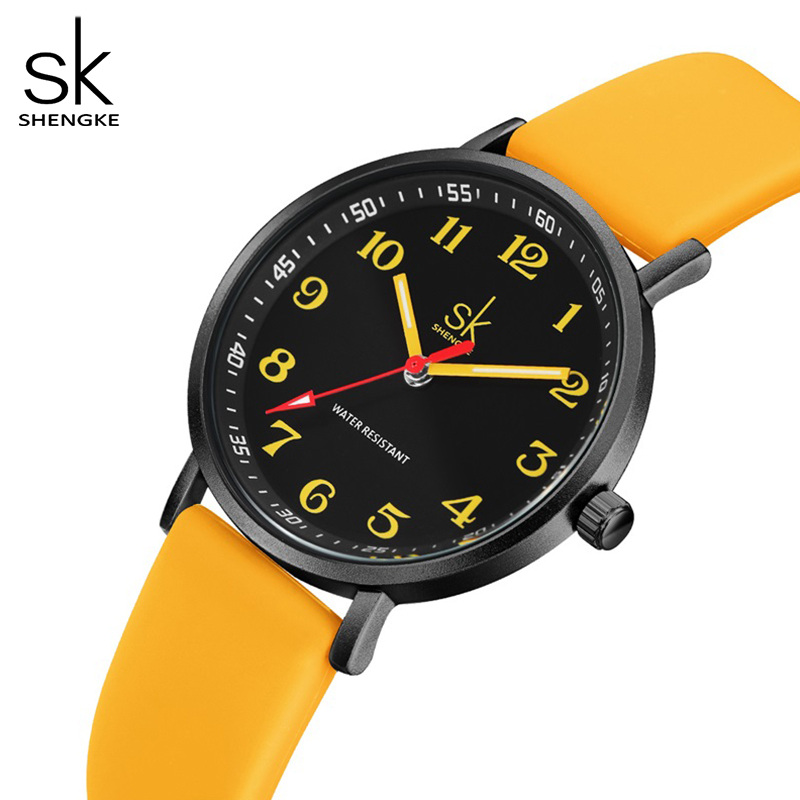 Shengke-女性用シリコンストラップ腕時計,クォーツ腕時 - Silicone Band Women のレビューと価格