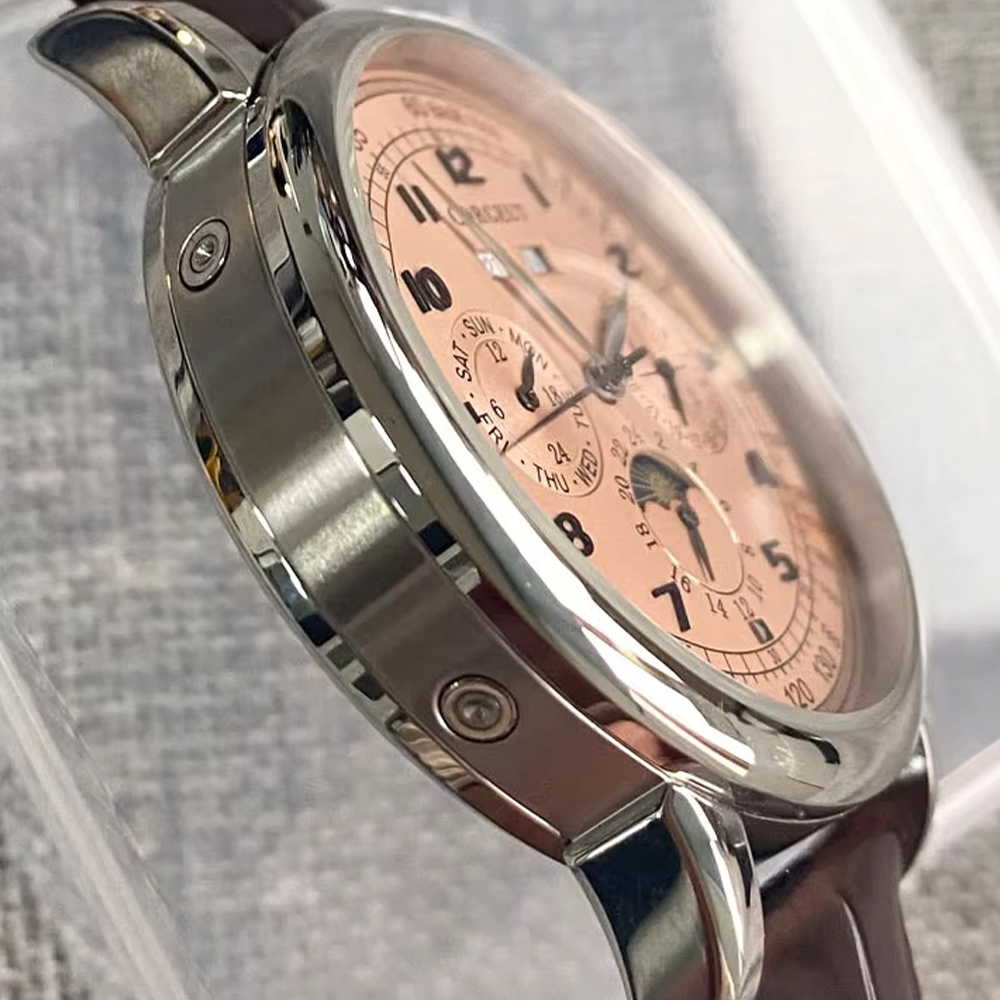 メンズ ST1655 ムーブメント ムーンフェイズ 自動巻き - Leather Watch Band Men のレビューと価格