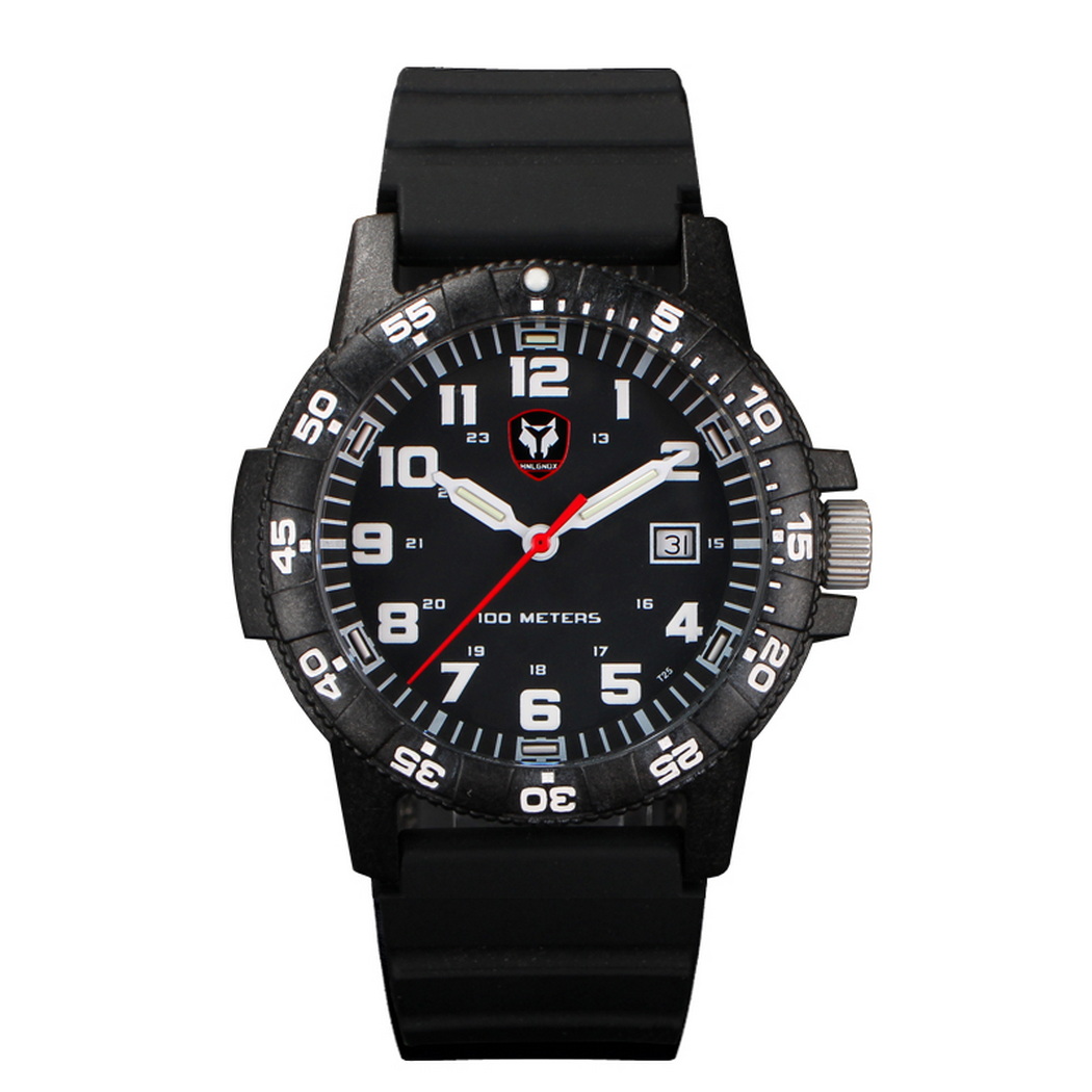 Haylgnox-メンズパイロットスポーツウォッチ,耐水性, - Rubber Strap Diver のレビューと価格
