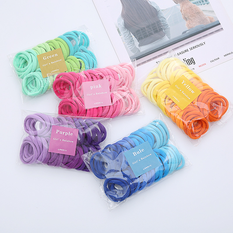 50 ピース/セット女性ガールズ基本ヘアバンド 4 センチメ - Silicone Band Women のレビューと価格