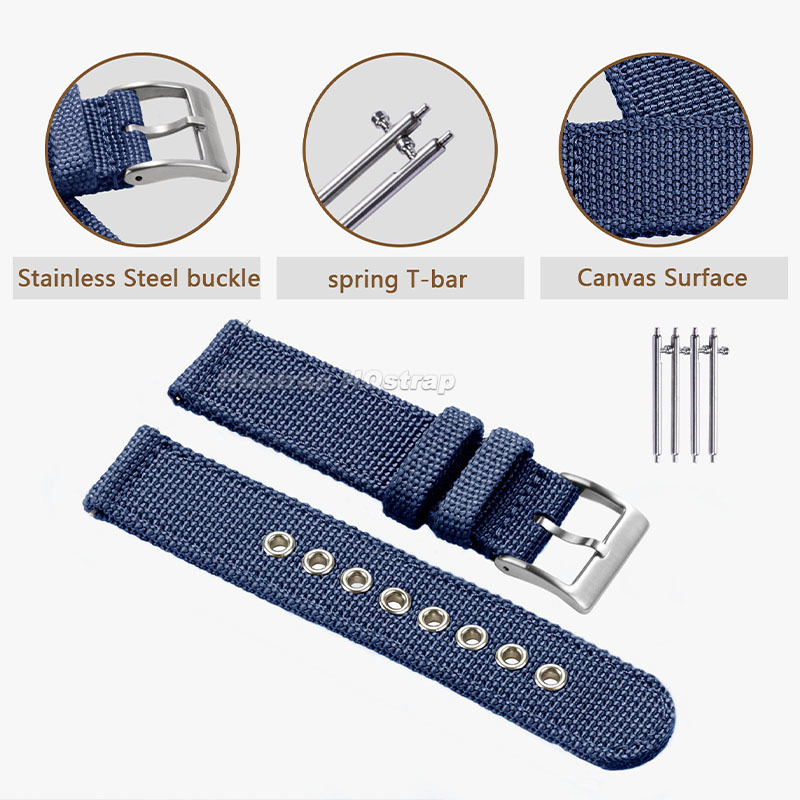 ナイロンキャンバスリストバンド、快適な時計バンド、クイックリ - Nato Strap Nylon のレビューと価格