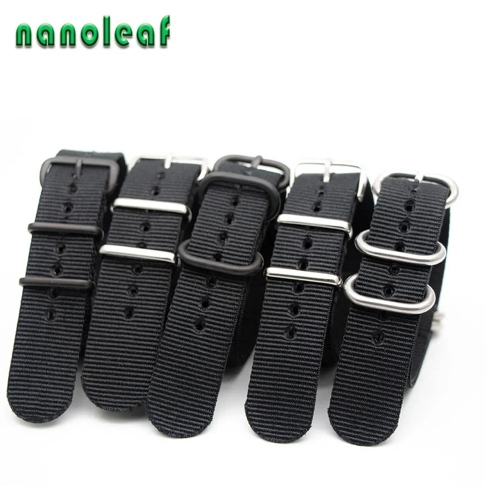 黒ナイロン時計バンド機械式時計スポーツブレスレット交換ストラ - Nato Strap Nylon のレビューと価格