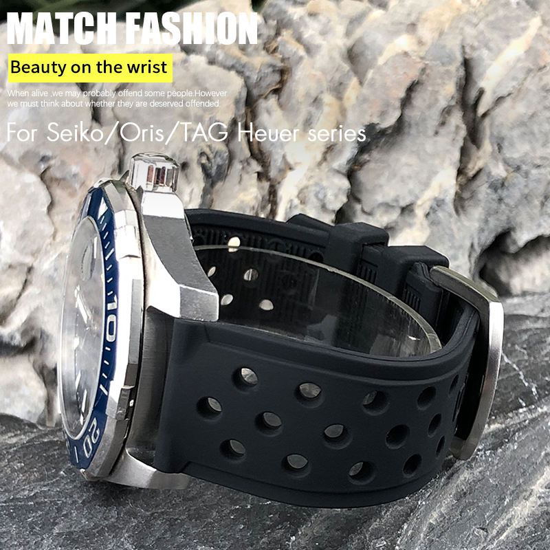 22mm 21mm 20mm シリコン製腕時計ストラップ タ - Seiko Watch 5 Sports のレビューと価格