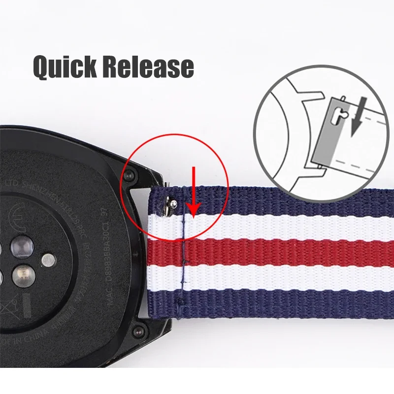 20 ミリメートル 22 ミリメートル織ナイロンストラップサ - Nato Strap Nylon のレビューと価格