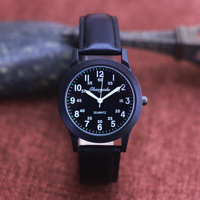 Chaoyada-男性と男の子のための革の時計,24時間のク - Leather Watch Band Men のレビューと価格