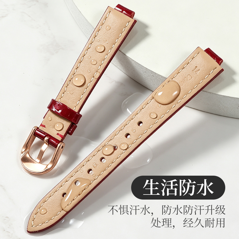 光沢のあるカーブド・ラグ本革時計ストラップ カルティエ バロ - Cartier Watch Ballon Bleu のレビューと価格