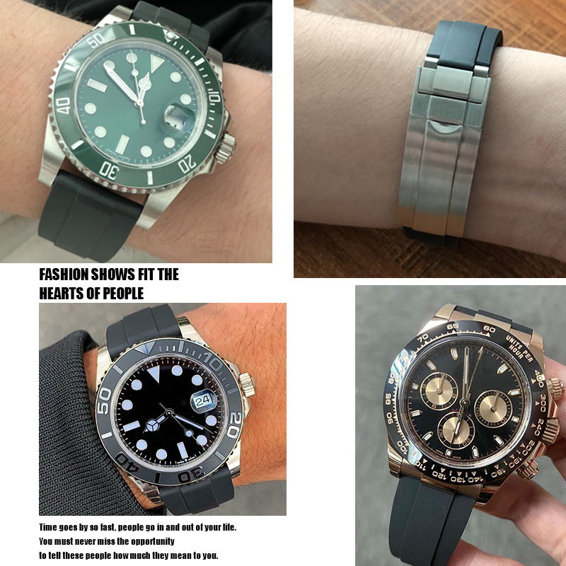 ラバーウォッチ用シリコンバックル付きスライドロック,18mm - Rolex Watch Submariner のレビューと価格